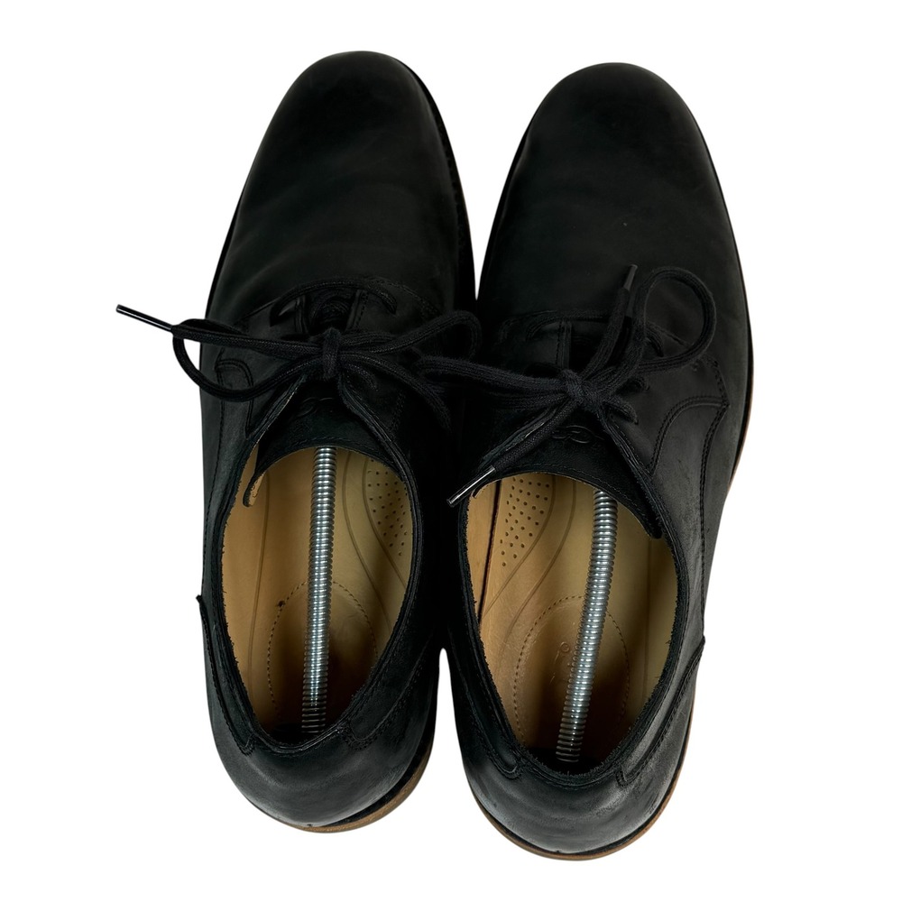 UGG Freamon Mens Black Leather Lace Up Plain Toe Oxford Dress Shoes - Picture 8 of 11